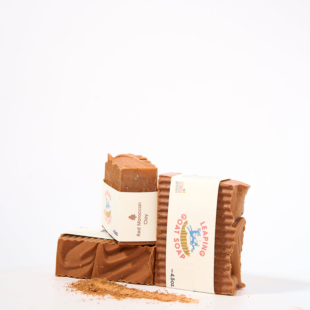 Cedar Saffron Moroccan Red Clay Soap Bar